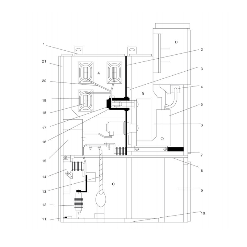 KYN28A-12 Armored Center-Mounted Metal-Enclosed Switchgear